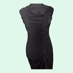 Black ruched dress. Size 8
